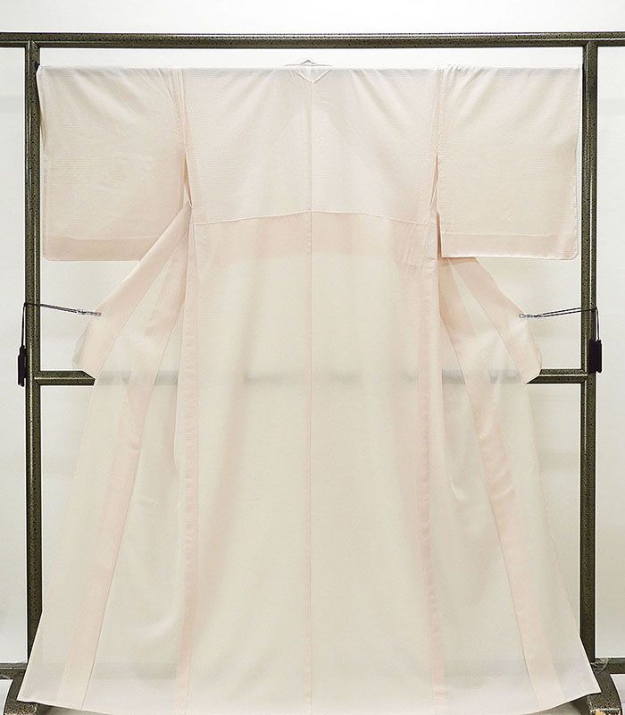 夏物 小紋 新品仕立済 正絹 夏着物 美瑠着衣 万筋文様 身丈165.5cm 裄丈67.5cm 絽江戸小紋 新品 仕立て上がり 着物 フォーマル カジュアル wc2160