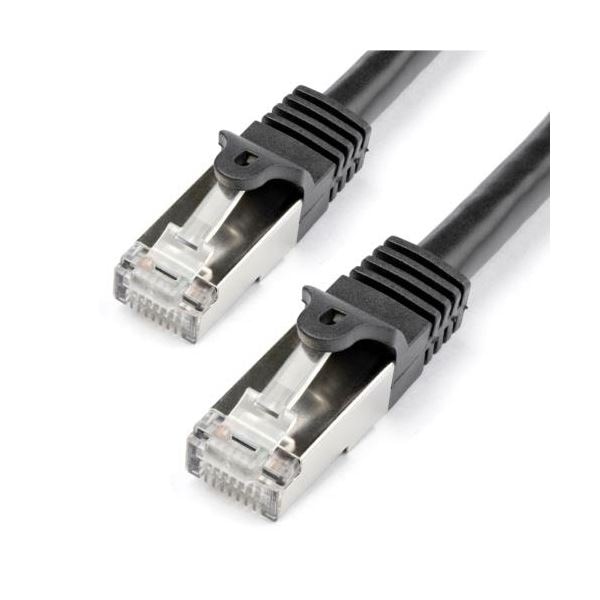 （まとめ） StarTech.com カテゴリ6 LANケーブル S／FTP ツメ折れ防止RJ45コネクタ 1m ブラック N6SPAT1MBK1本 [x3セット]