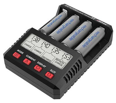 他サイト： ハイテックマルチプレックスジャパン AA/AAA Charger X4 Advanced Mini II（ブラック）【44324】 ラジコン用 44324 AA/AAAチャージャー X4アドバンスミニの商品画像