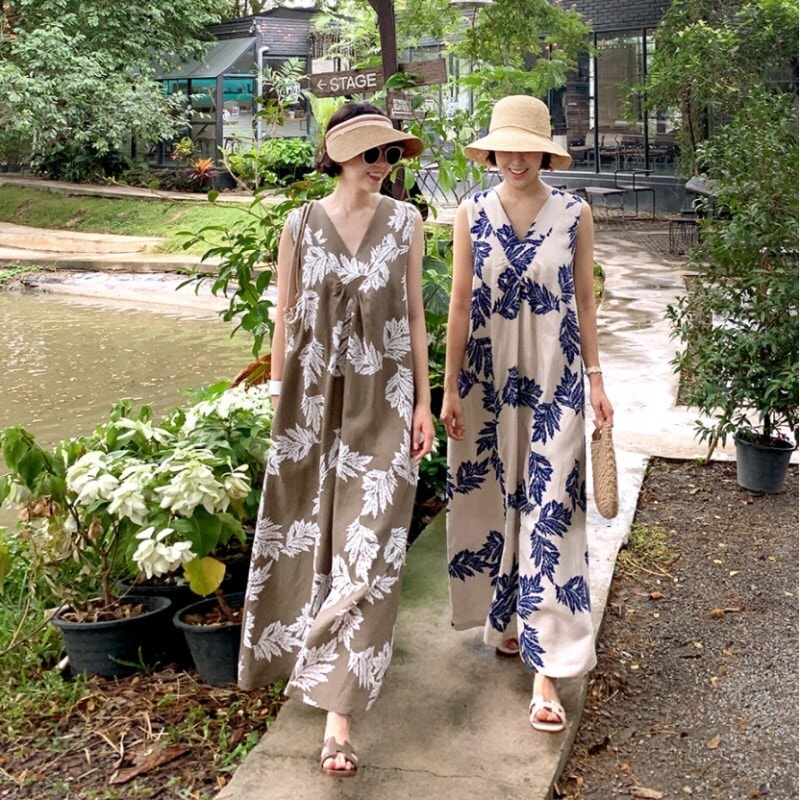 【送料無料】レディース 4カラー ワンピース マキシワンピース ロングワンピース ノースリーブ