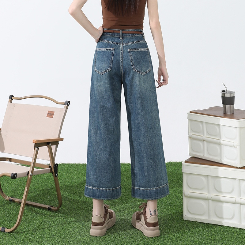 夏用薄手プチパンツ150レディース春秋ダッドワイドパンツドレープ8点グラニージーンズ