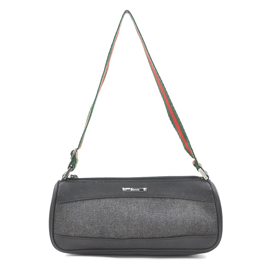 グッチ GUCCI ハンドバッグ シェリーライン レザー/キャンバス ブラック レディース 92820 r10510n