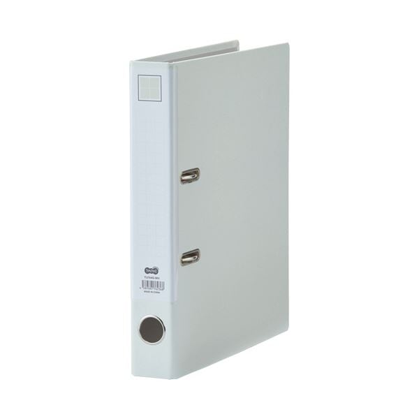 （まとめ）TANOSEE レバー式アーチファイル A4タテ 2穴 280枚収容 28mmとじ 背幅50mm 白 1冊 10セット