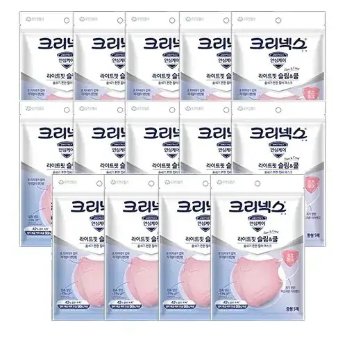 ライトフィット Slim & Cool マスク 中型 70枚(ピンク)