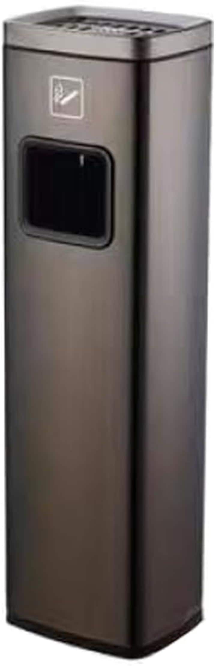 スタンド灰皿 屋外灰皿 角型 吸い殻入れ 吸殻入れ アッシュトレイ 分煙 公共施設 ホテル レストラン ショッピングセンター ごみ箱 ゴミ箱付き灰皿( コーヒー, A)