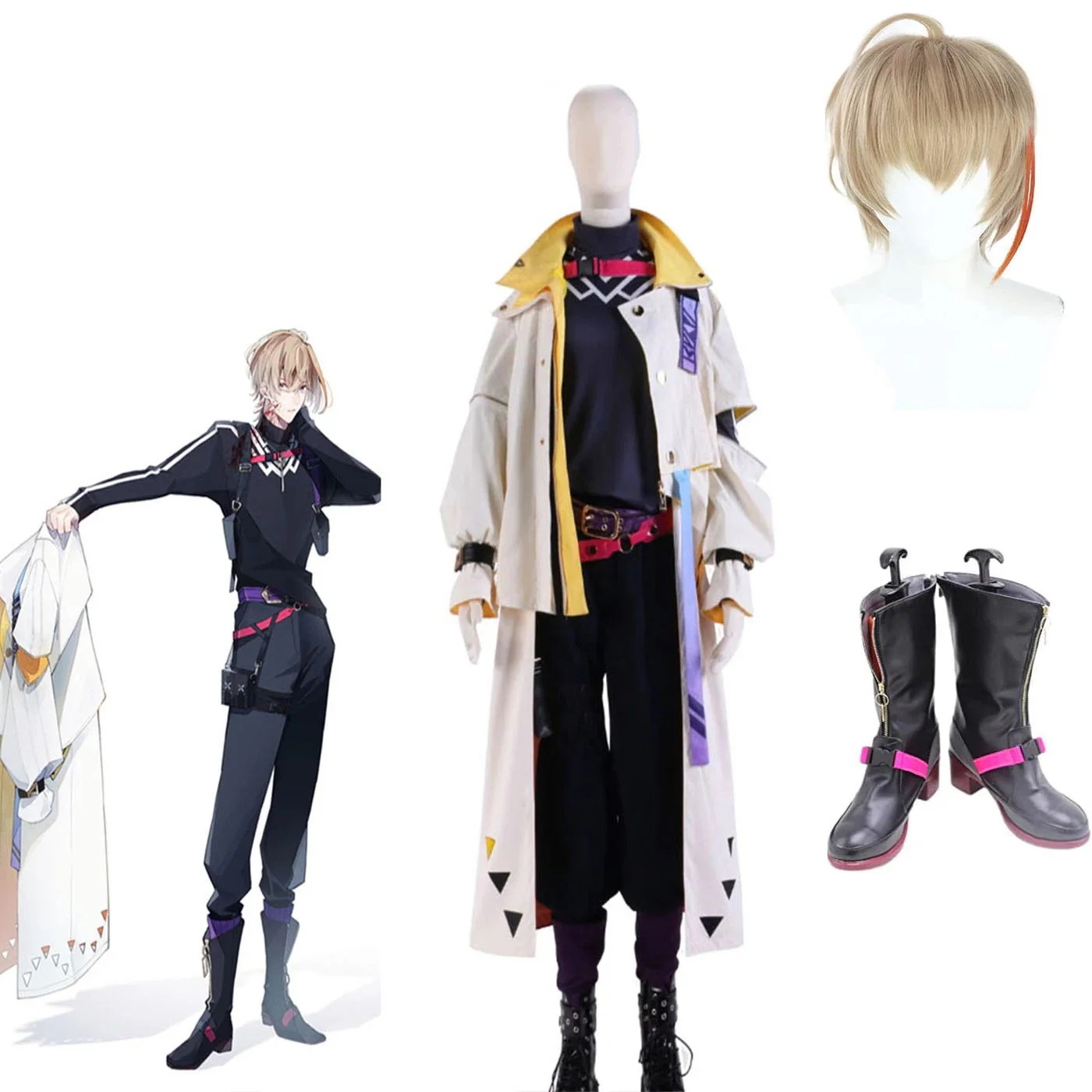 【全シリーズ発売中】 【値引き中】お祭り コスチューム 変装 ステージ服 仮装 ハロウィン 靴 ウィッグ 衣装 コスプレ 新衣装 コスプレ衣装 ふうらかなと 楽奏斗 にじさんじ VTuber SNS