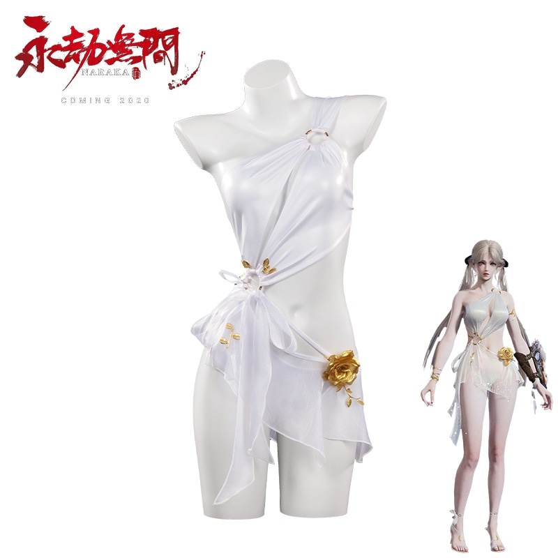 本日の限定商品 水着 季莹莹コスプレ水着夏白陽コスプレ服進水水着ゲームと同じセクシー服 レディースラッシュガード Naraka