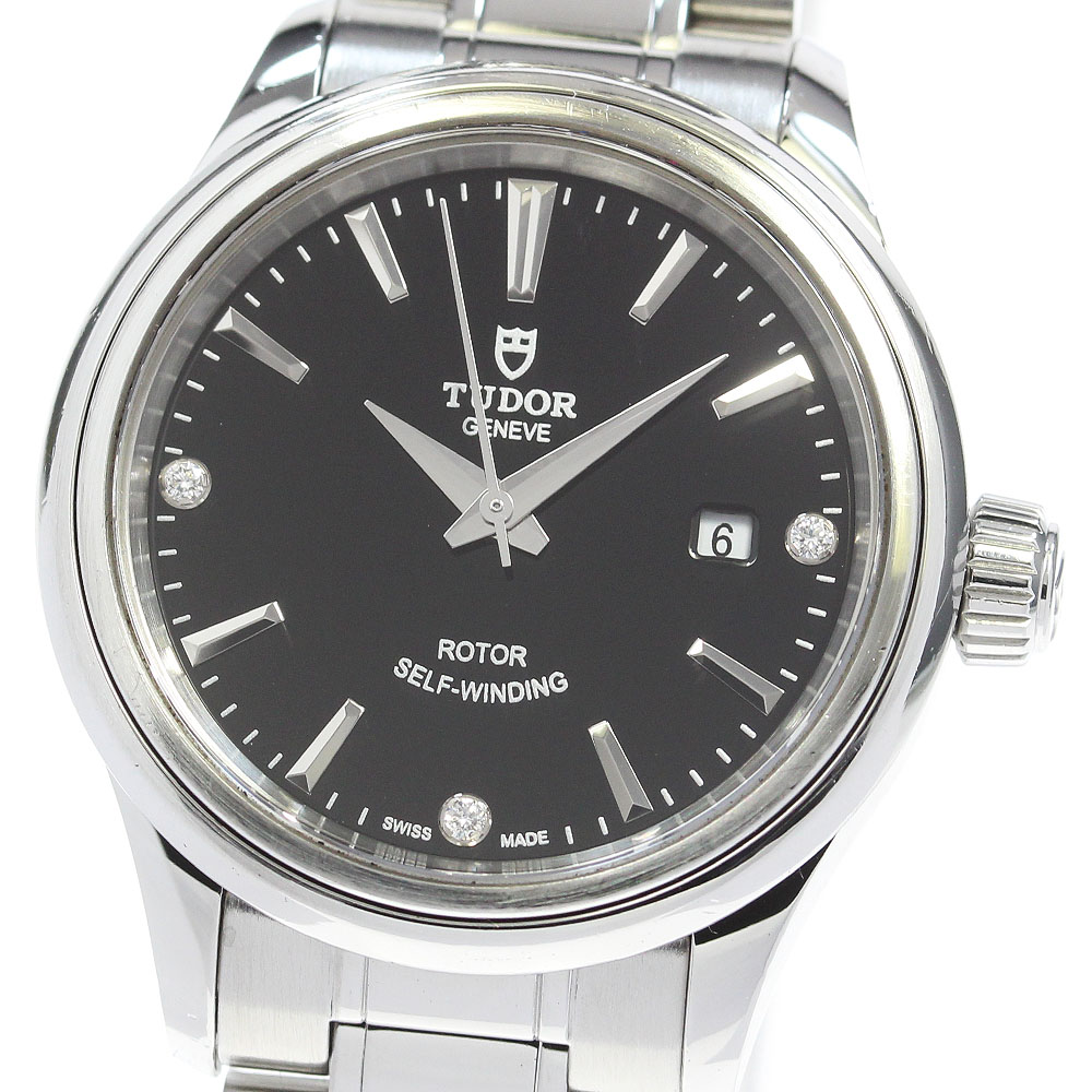 チュードル TUDOR 12100 スタイル 3Pダイヤ デイト 自動巻き レディース _845927【中古】
