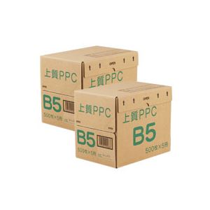 (まとめ) 上質PPC用紙 NY B5 1セット(5000枚:2500枚×2箱) (×5セット)