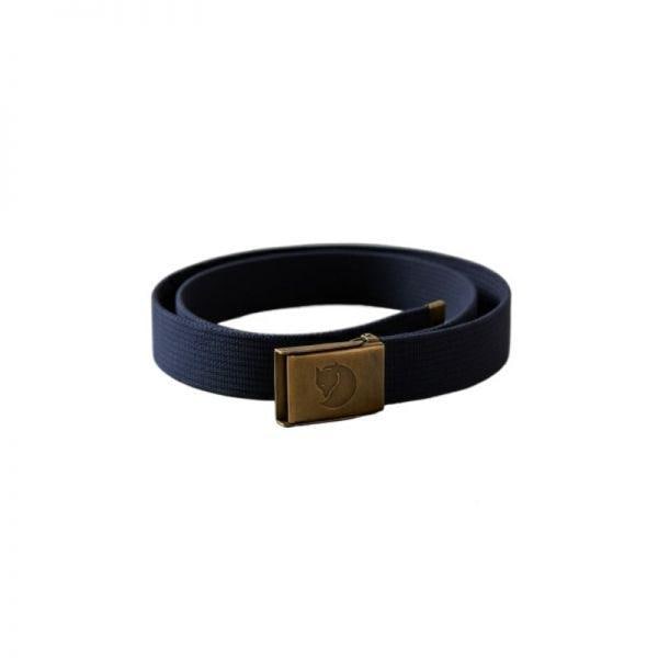 FJALLRAVEN 26SS キャンバス ブラス ベルト 4CM ダーク ネイビー (77297555) (CANVAS BRASS BELT