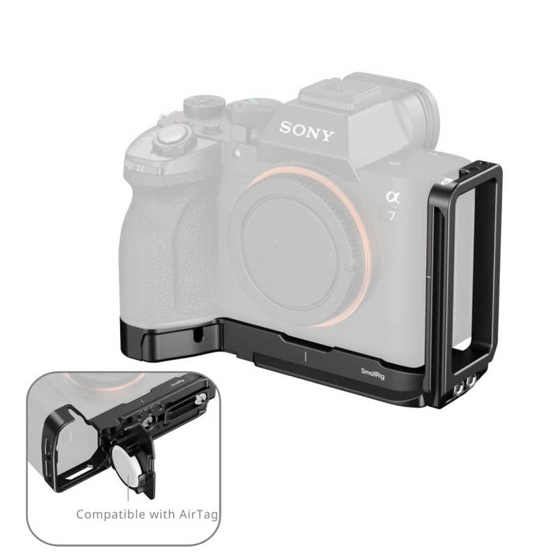 6034 Sony A7 V / A7R V / A7 IV / A7S III / A1 / A7R IV用L字型マウントプレート(エアタグスロット付き) SmallRig　SR6034