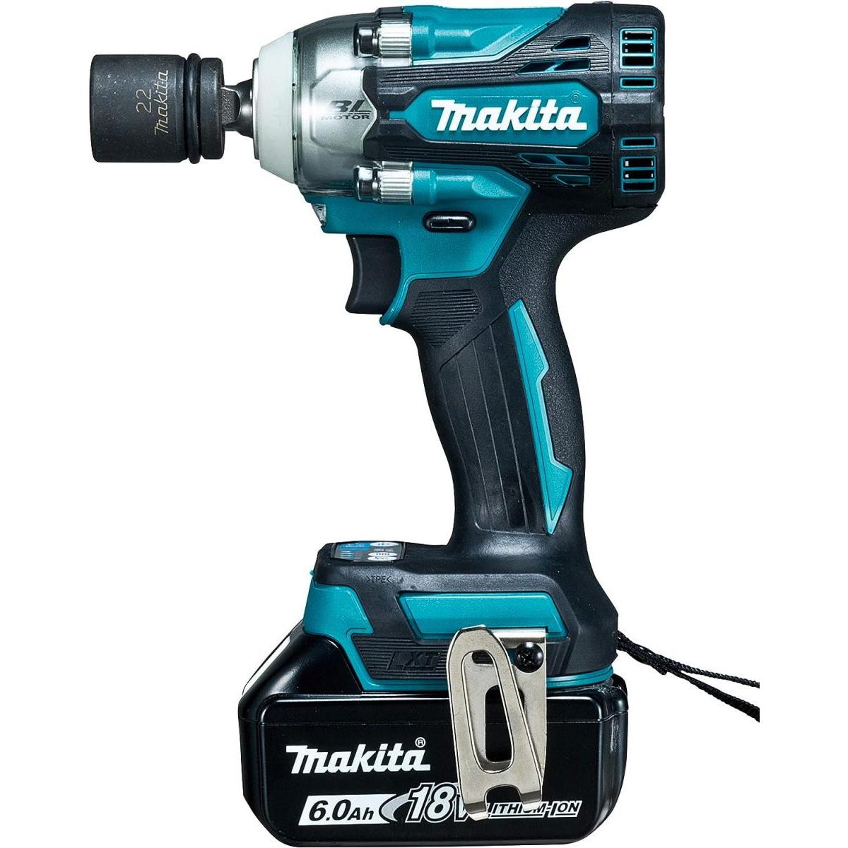マキタ makita 充電式インパクトレンチ 18V6Ah バッテリ2本・充電器・ケース付 TW300DRGX 防滴 防じん 充電式 インパクト レンチ