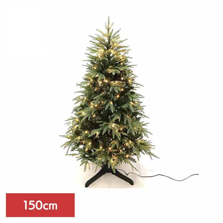 クリスマスツリー イルミネーション LED 回転式 珍しい クリスマス おしゃれ 回転ライトツリー 150CM グリーン CTRR401-15L エス・ティー・イー