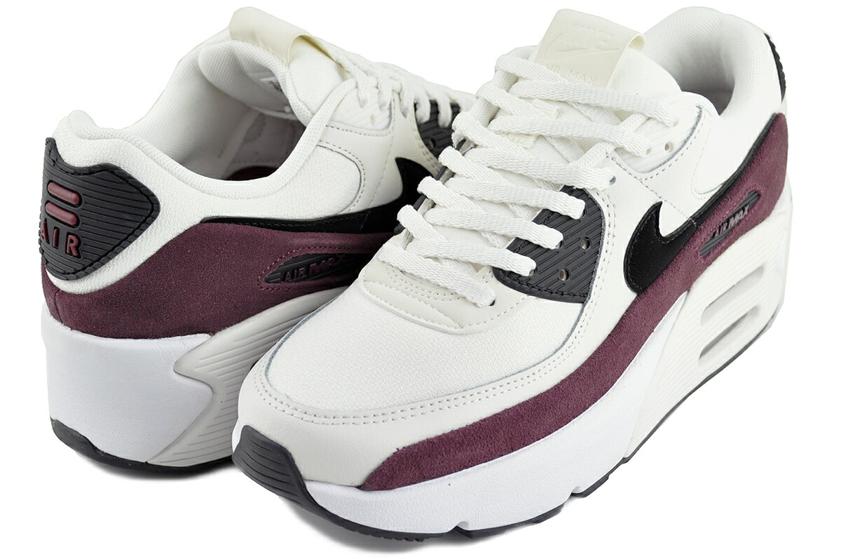 エアマックス 90 エレベイト ウィメンズ 厚底 セイル ブラック ナイトマルーン fd4328-107厚底スニーカー