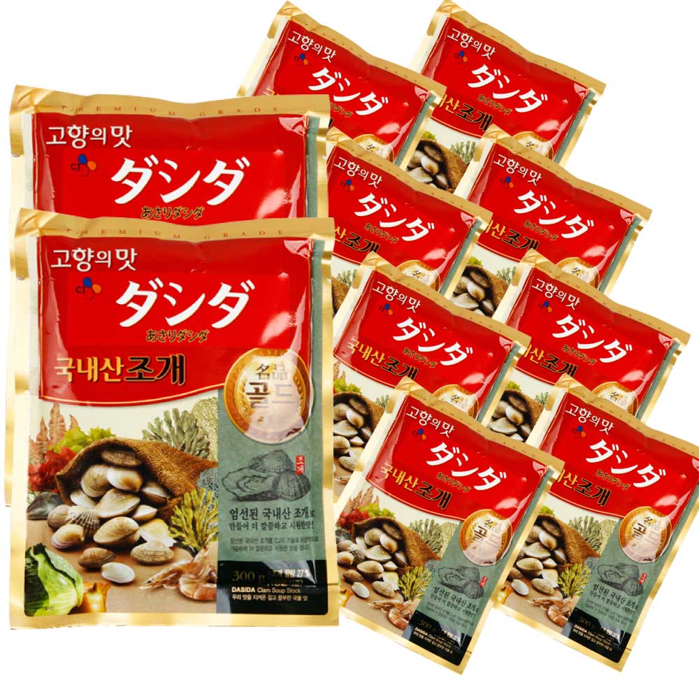あさりダシダ　300ｇX10個　韓国だし/だしの素/だしだ/肉だしだ/韓国調味料/韓国食材/韓国食品/韓国粉/調味料/韓国鍋/韓国スープ