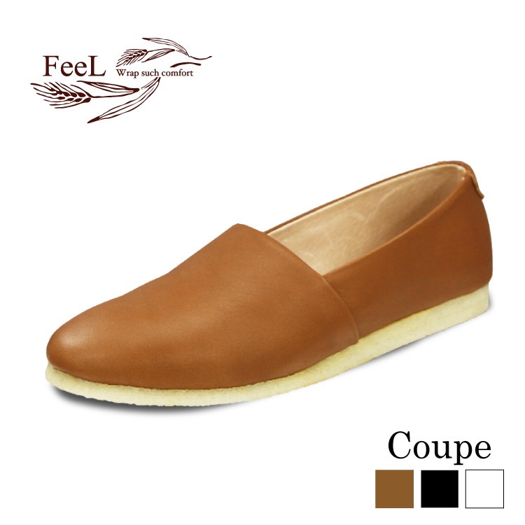 シューズ レディース 春夏秋冬 ぺたんこ 本革 FeeL Dough(ドォウ)がモチーフ 黒