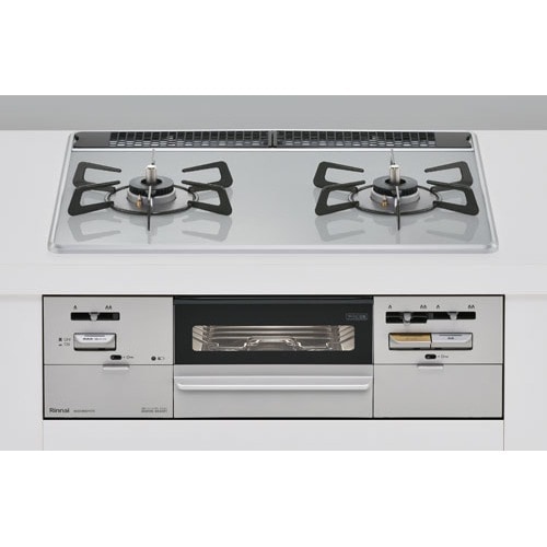 ビルトインコンロ セイフル 3口 3V乾電池タイプ 強火力：右 プロパンガス LPG 60cm レンジフード連動 RHS21W28P12TGAVR-LPG