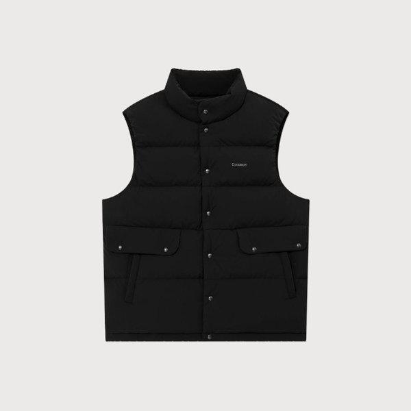 M ベスト CQK CO2504DP11-BK ユーティリティ ダウン ベスト Black