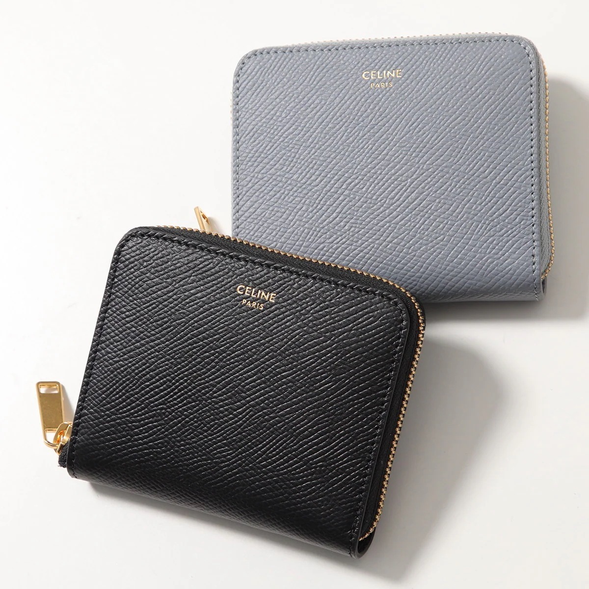 CELINE セリーヌ 二つ折り財布 10L203BEL.07LG 10L203BEL.38NO レディース メンズ レザー 小銭入れあり ロゴ ミニ財布 カラー2色