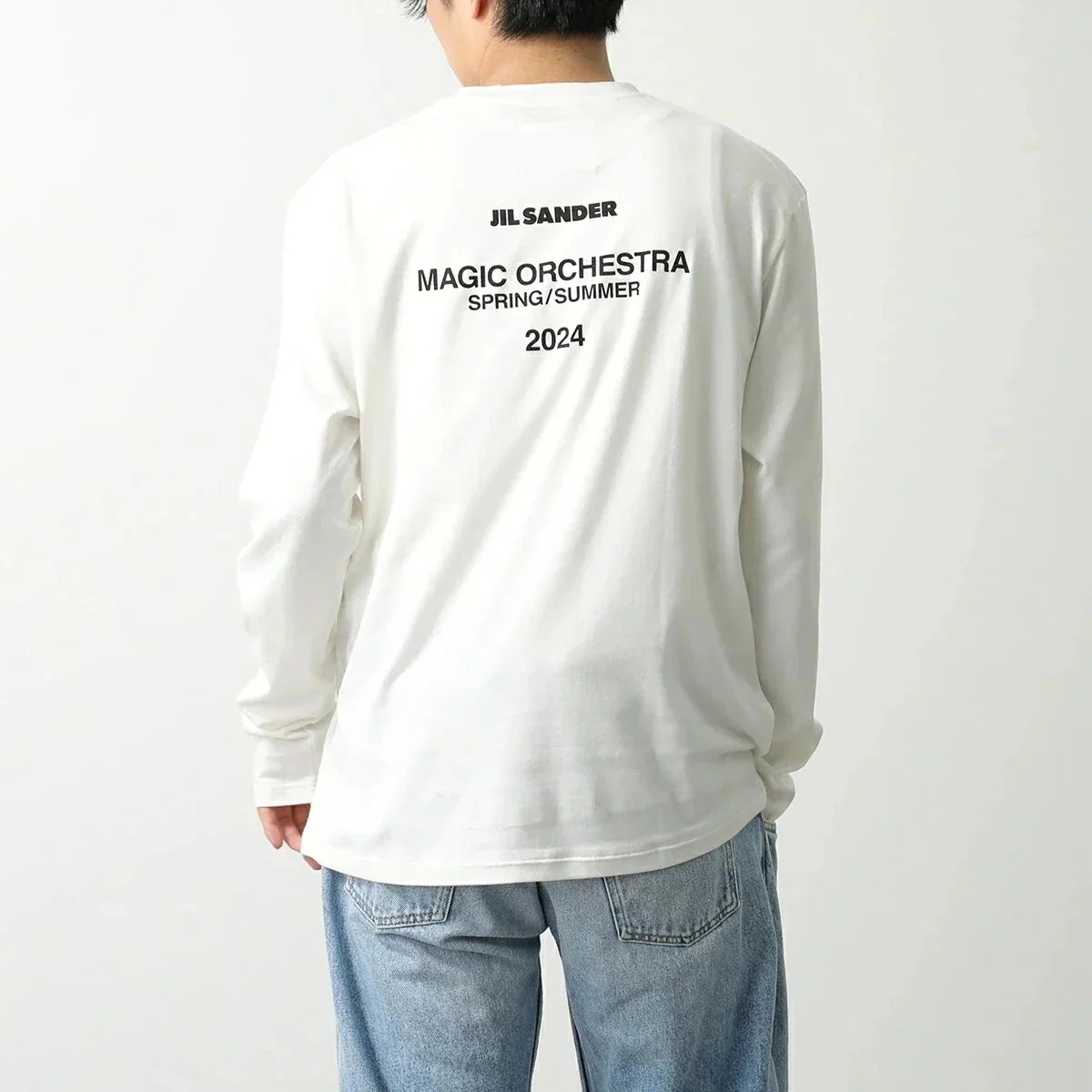 JIL SANDER ジルサンダー Tシャツ J22GC0172 J46219 メンズ 長袖 カットソー ロンT ロゴT コットン クルーネック 104/COC