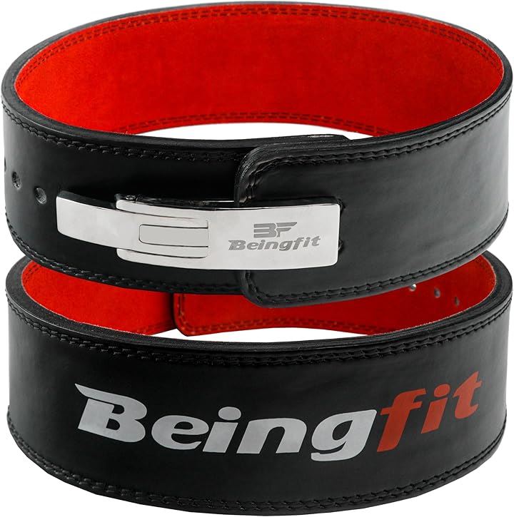 プロ仕様 レバーアクションベルト 筋トレベルト 高耐久 パワーベルト 快適フィット トレーニングベルト(LARGE(110CM))