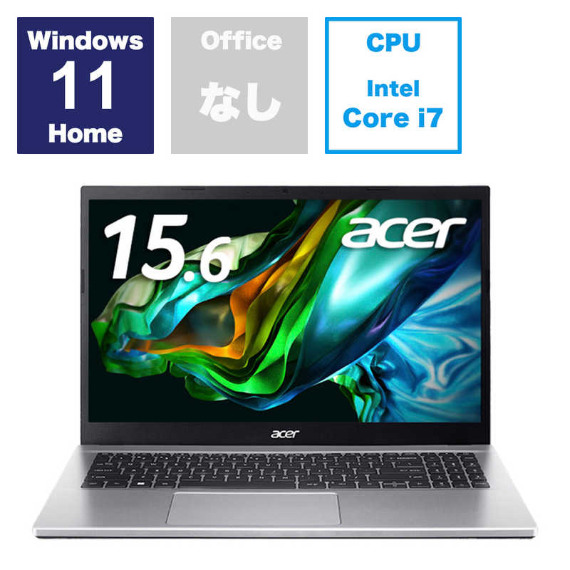 ACER エイサー　ノートパソコン Aspire 3 ノートPC ［15.6型 /Windows11］ ピュアシルバー　A315-59-H76Y