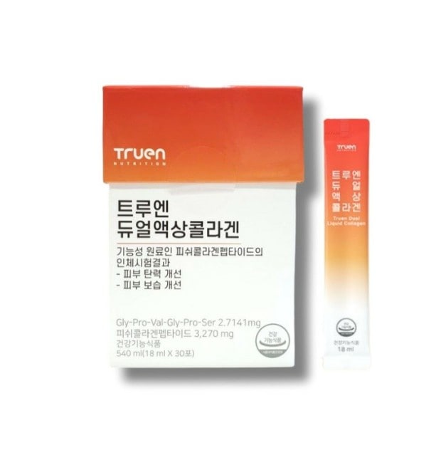 トゥルエン デュアル液状コラーゲン(18ml x 30P) 1ヶ月分 肌の弾力,保湿 韓国食品 /TRUEN