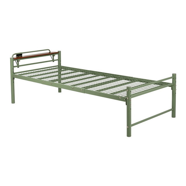 KH-3961S-GR オリーブグリーン [宮棚付きシングルロングベッド] メーカー直送