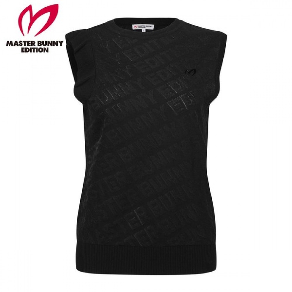 (マスターバニー) 女性用グリッターロゴ柄ニットベスト