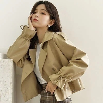 ウィンドブレーカーショート丈レディース韓国ファッションおしゃれ春ジャケットコート