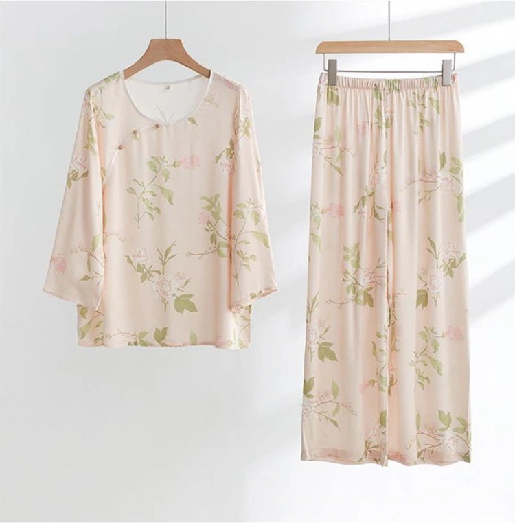 激安セール 気質 スリム ジェントルスタイル 長袖 パジャマ セット 個性 睡眠 通気 ウェア ロングパンツ