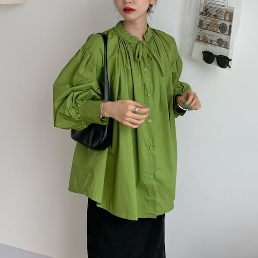 3color レディース トップス シャツ ブラウス シャツブラウス ボウタイシャツ カラーシャツ