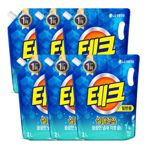 テック室内乾燥液体洗剤一般2Lx6