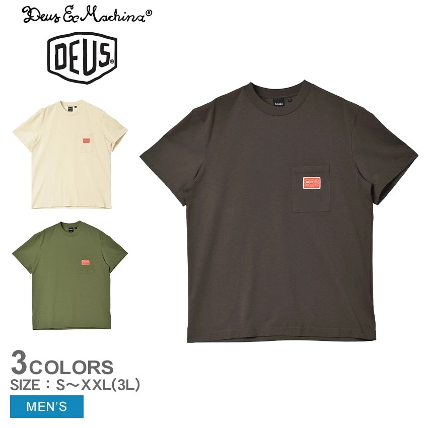 VENTURE POCKET TEE DMP241417 メンズ Tシャツ ウェア ウエア トップス 半袖 おしゃれ クルーネック ポケット 胸ポケット ロゴ シンプル