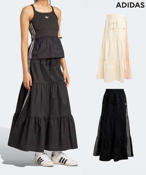 【adidas】どこでも合わせやすい★かわいいフリルスカート adidas】どこでも合わせやすい☆かわいいフリルスカート
