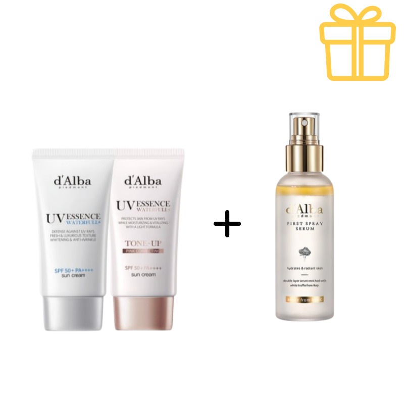 ウォータフルエッセンス＋ウォータフルトーンアップサンクリームセット SPF50+ PA++++（各50ml×2）＋ホワイトトリュフスプレーセラム100ml UVケア・ミスト美容液 人気の3点セット