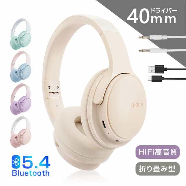 ワイヤレスヘッドホン イヤホン ヘッドセット Bluetooth5.4 超低遅延 wireless ブルートゥースイヤホン 自動ペアリング マイク内蔵 【PL保険加入済み製品・安心】204