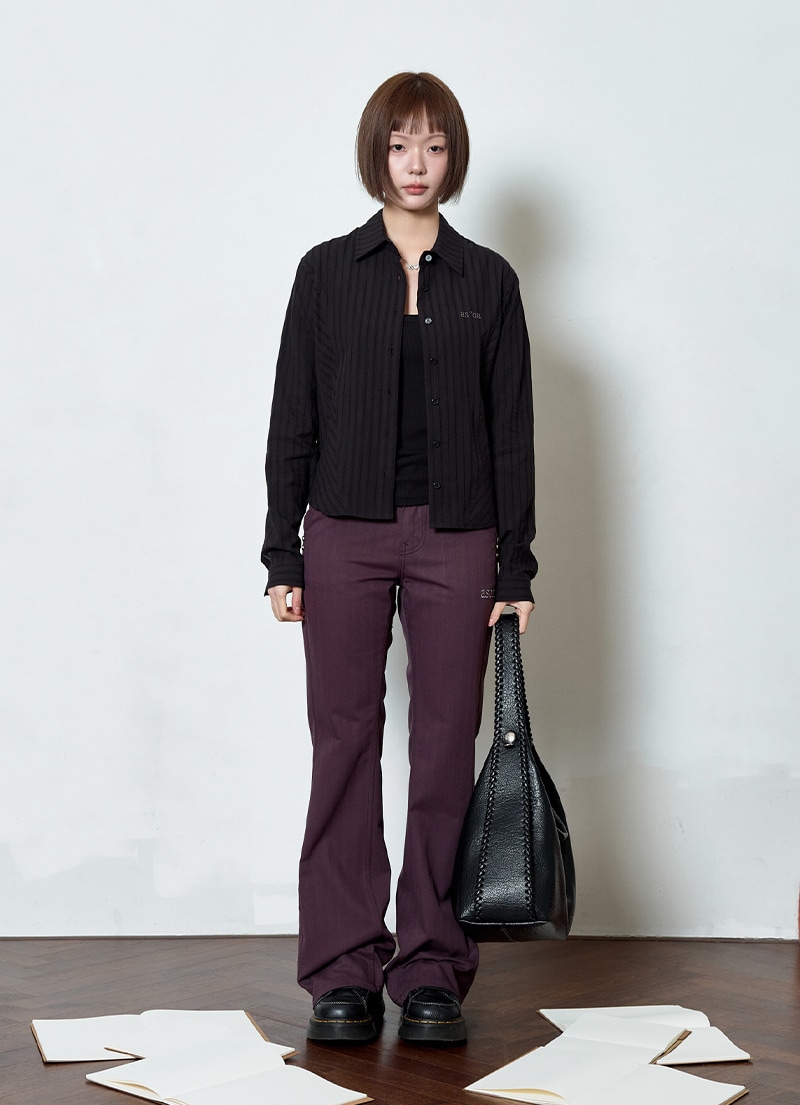 【AS"ON】 TINA TWILL PANTS / PURPLE 正規品