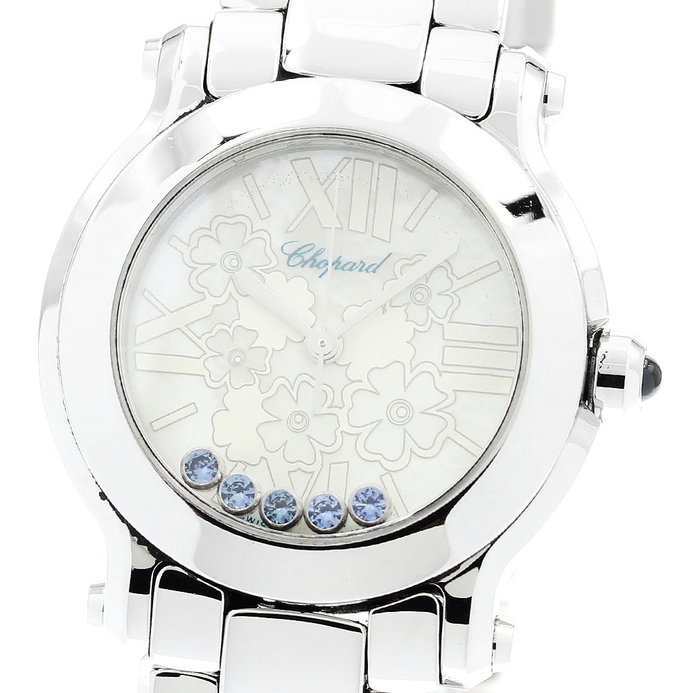 ショパール Chopard 27/8509-3022 ハッピースポーツ 5Pサファイア クォーツ レディース 美品 _902512【中古】