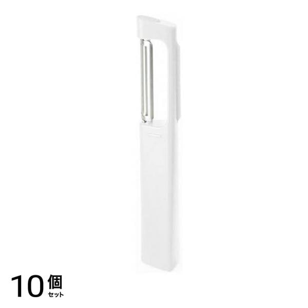 マーナ 立つピーラー K218 W ホワイト 1本入 10個セット