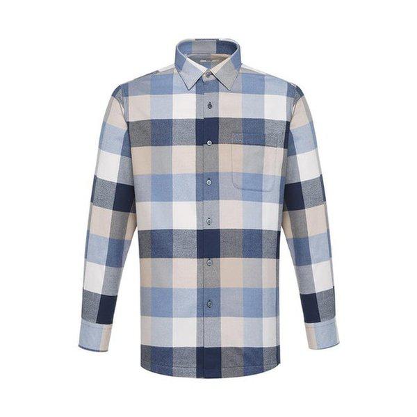 裏起毛ポリ混紡イージーケアビッグチェックシャツ__DKW3SHCL143B1