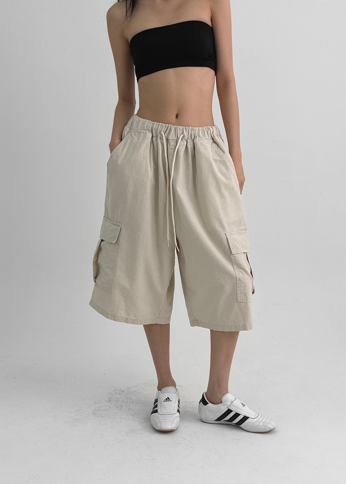 (UNISEX)ゾンバイバンディングカーゴバミューダパンツ 6,737円