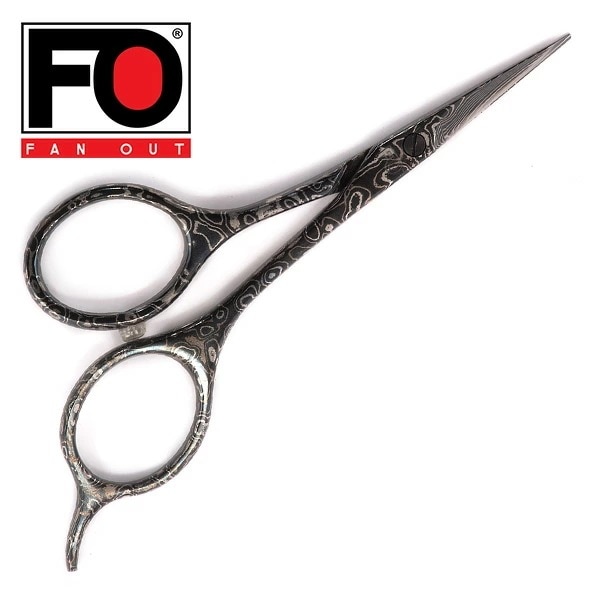 FANOUT ダマスカス小ばさみ(先中細)はさみ 美容ハサミ 日本製 FOK2B ブラック