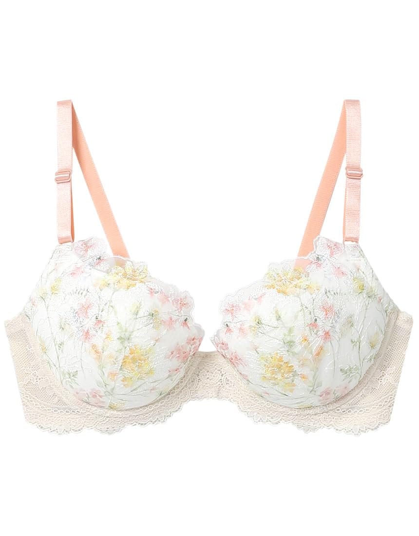 [ウンナナクール] ブラジャー ナチュラルなつけごこち カップが浮きにくい 【Accent flower】 ブラ JB2236 レディース BE D65