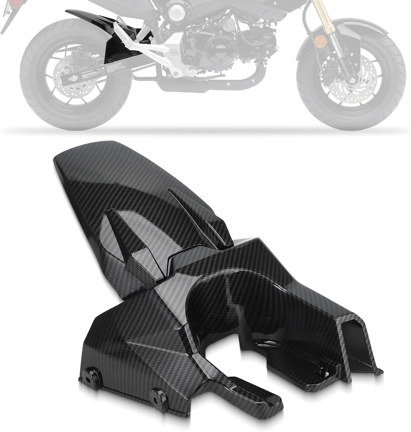 バイク用リアフェンダー マッドガード カーボン調 適用車種 MSX125 GROM125