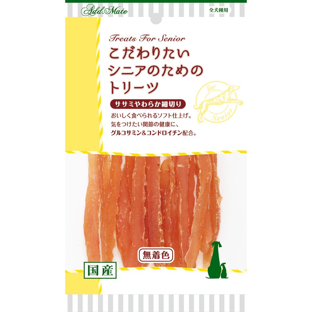（まとめ買い）こだわりたいシニアのためのトリーツ ササミやわらか 細切り 40g 犬用おやつ [x12]