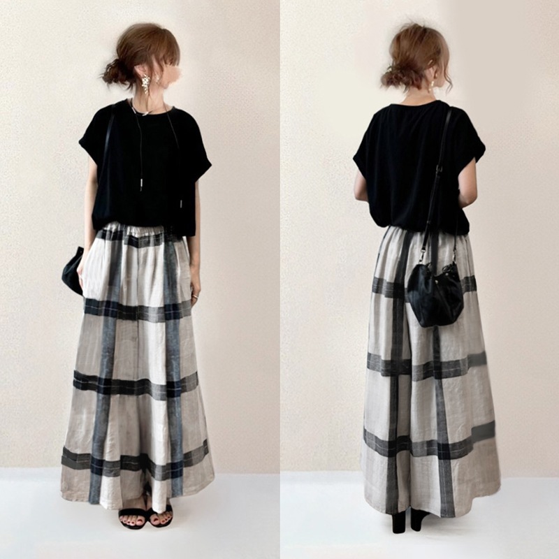 【SNS大人気アイテム登場】 可愛いデザイン 無地春夏カジュアル定番ラウンドネック半袖+ワイドパンツ2点セット