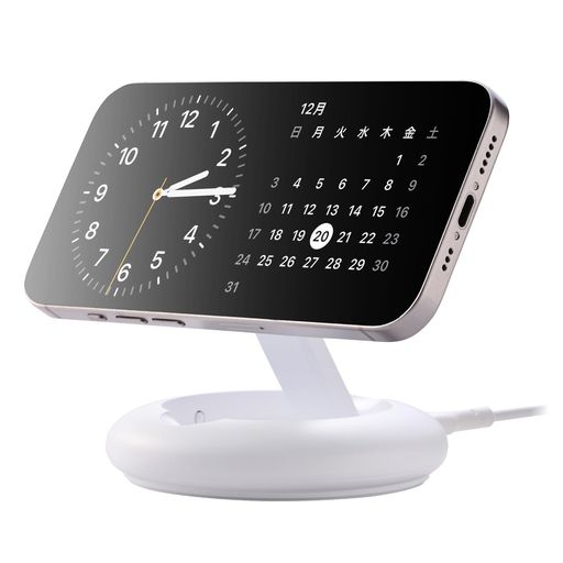 エレコム QI2 充電器 スタンド 15W TYPE-C入力 折りたたみ可能 正規認証品 【IPHONE 16/15/14シリーズ対応】 ホワイト EC-MA08WH