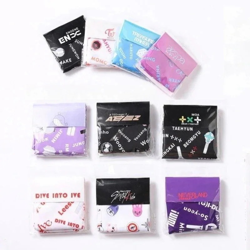 韓国 KPOP グループ 応援スカーフ コンサート 応援 ハンカチ newjeans ive straykids theboyz itzy txt aespa twice gidle KPOPグッズ