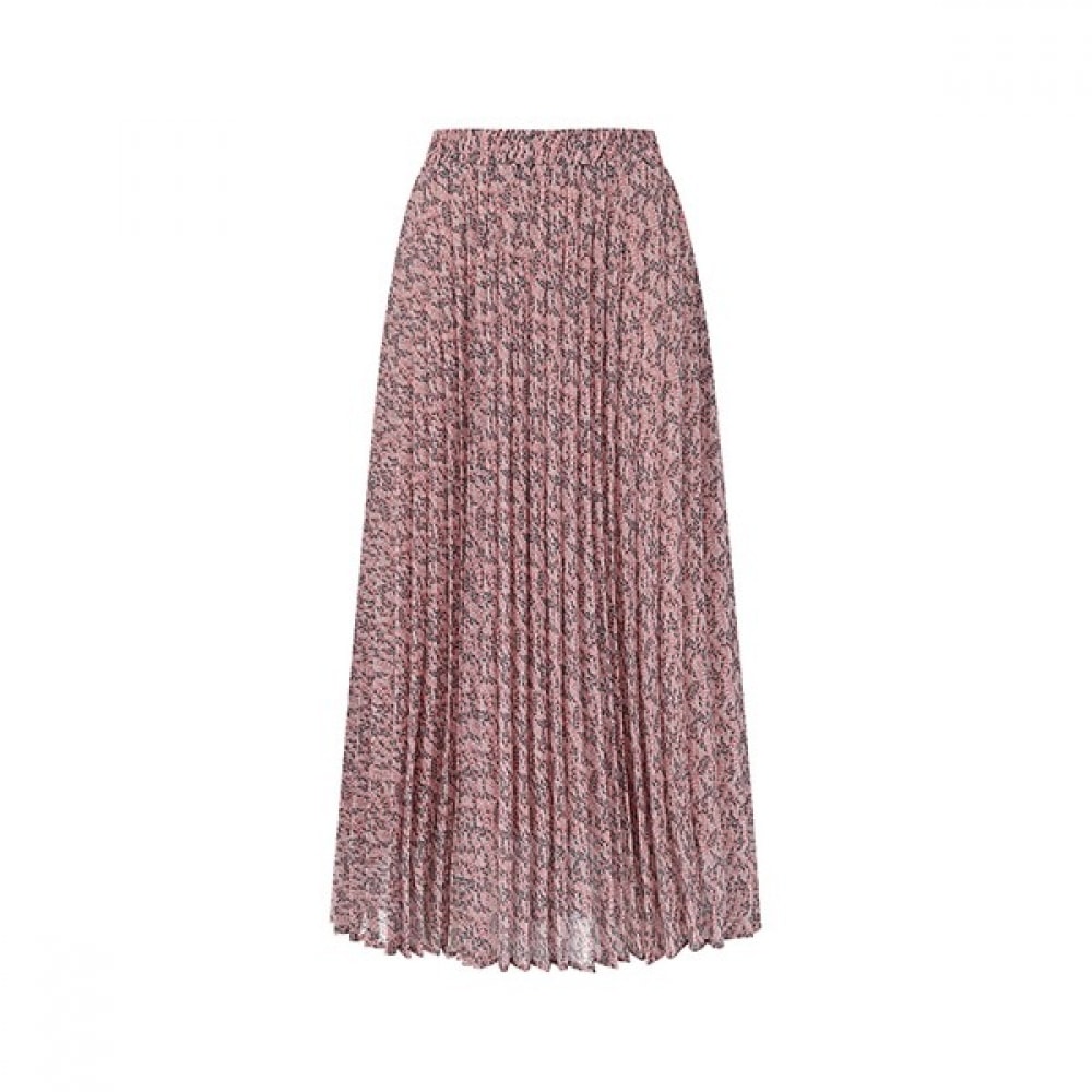 (ニューヨーク訪問) プリーツバンディングプリントロングスカート (VY5SR26)